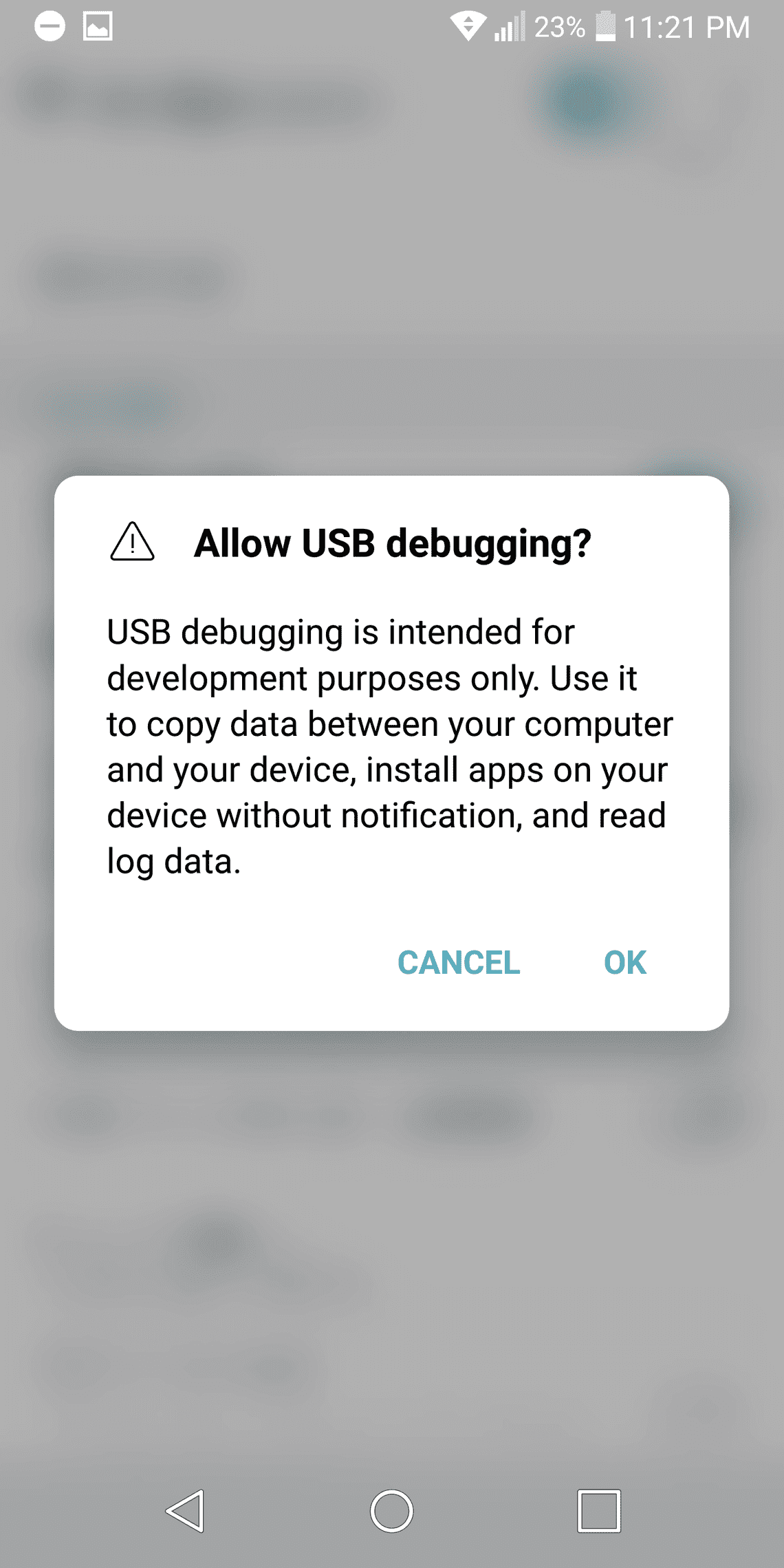 USB debugging